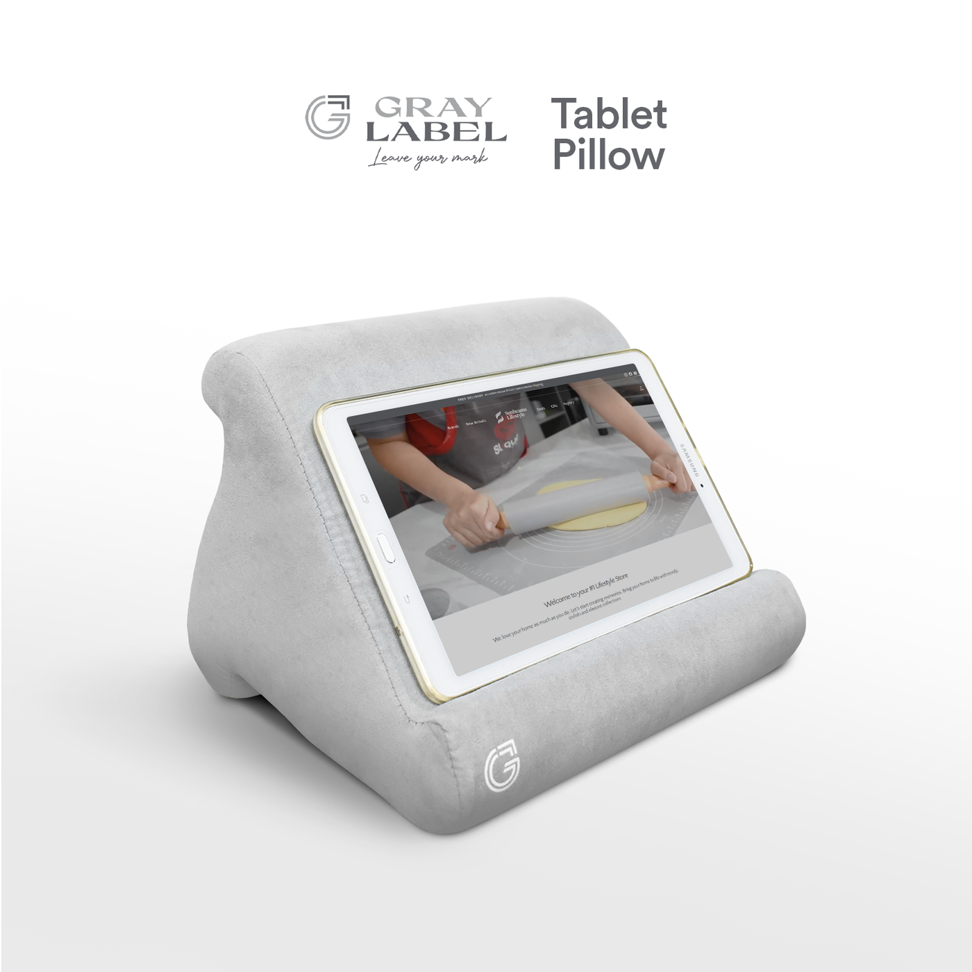 GRAY LABEL Premium Tablet Pillow Stand Memory Foam