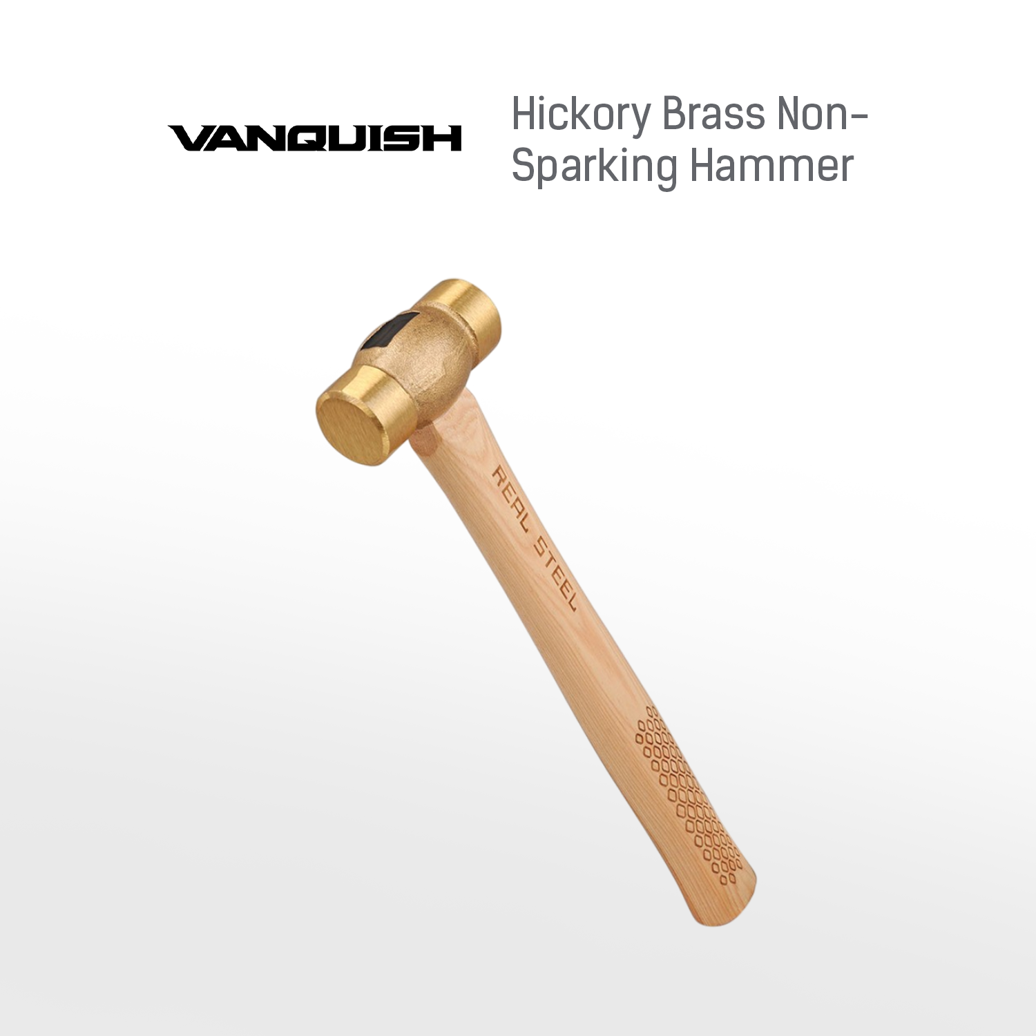 REALSTEEL Non-Sparking Hammer Hickory Brass 20oz