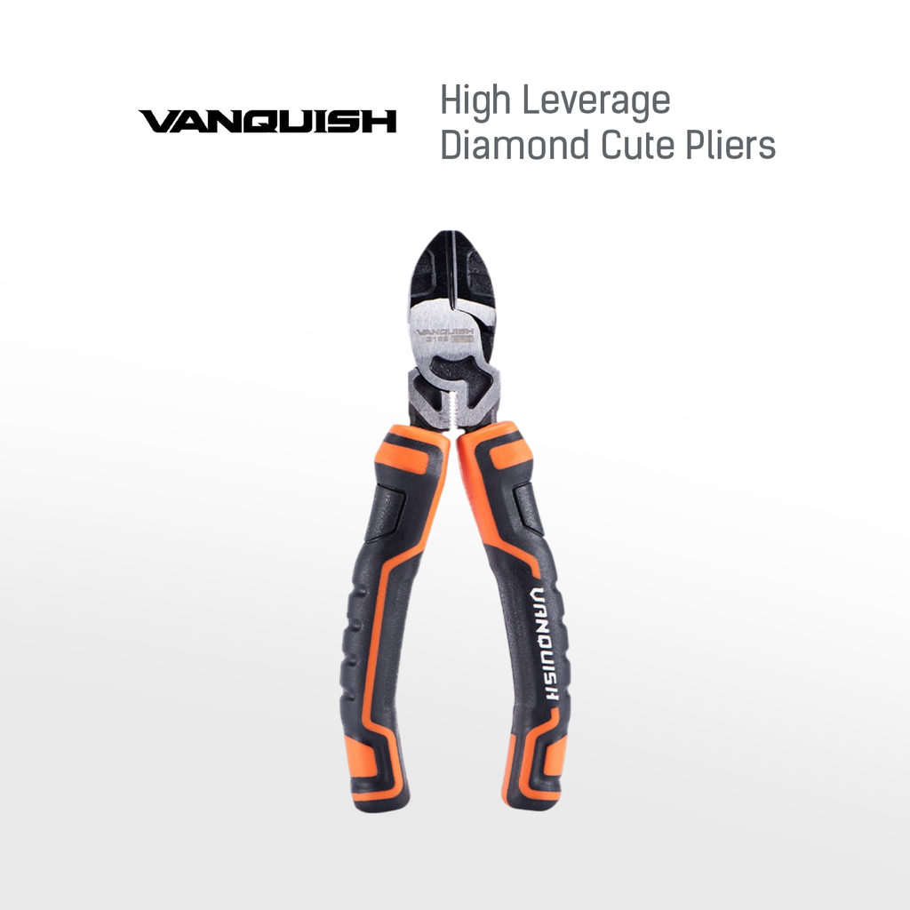 VANQUISH Premium | Heavy Duty | Professional High-Leverage Diamond Cut Pliers