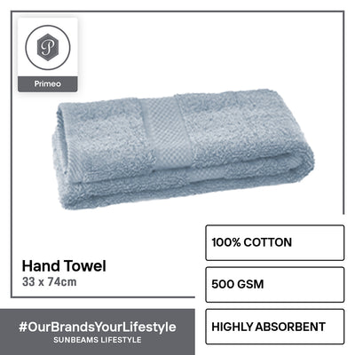 INFINITE by PRIMEO Hand Towel Ring Spun Carded 100% Cotton 500gsm 16x16" Buy One Get One Soft High Absorbent Amazing Gift Idea For Any Occasion!