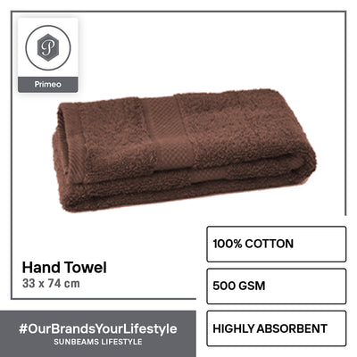 INFINITE by PRIMEO Hand Towel Ring Spun Carded 100% Cotton 500gsm 16x16" Buy One Get One Soft High Absorbent Amazing Gift Idea For Any Occasion!