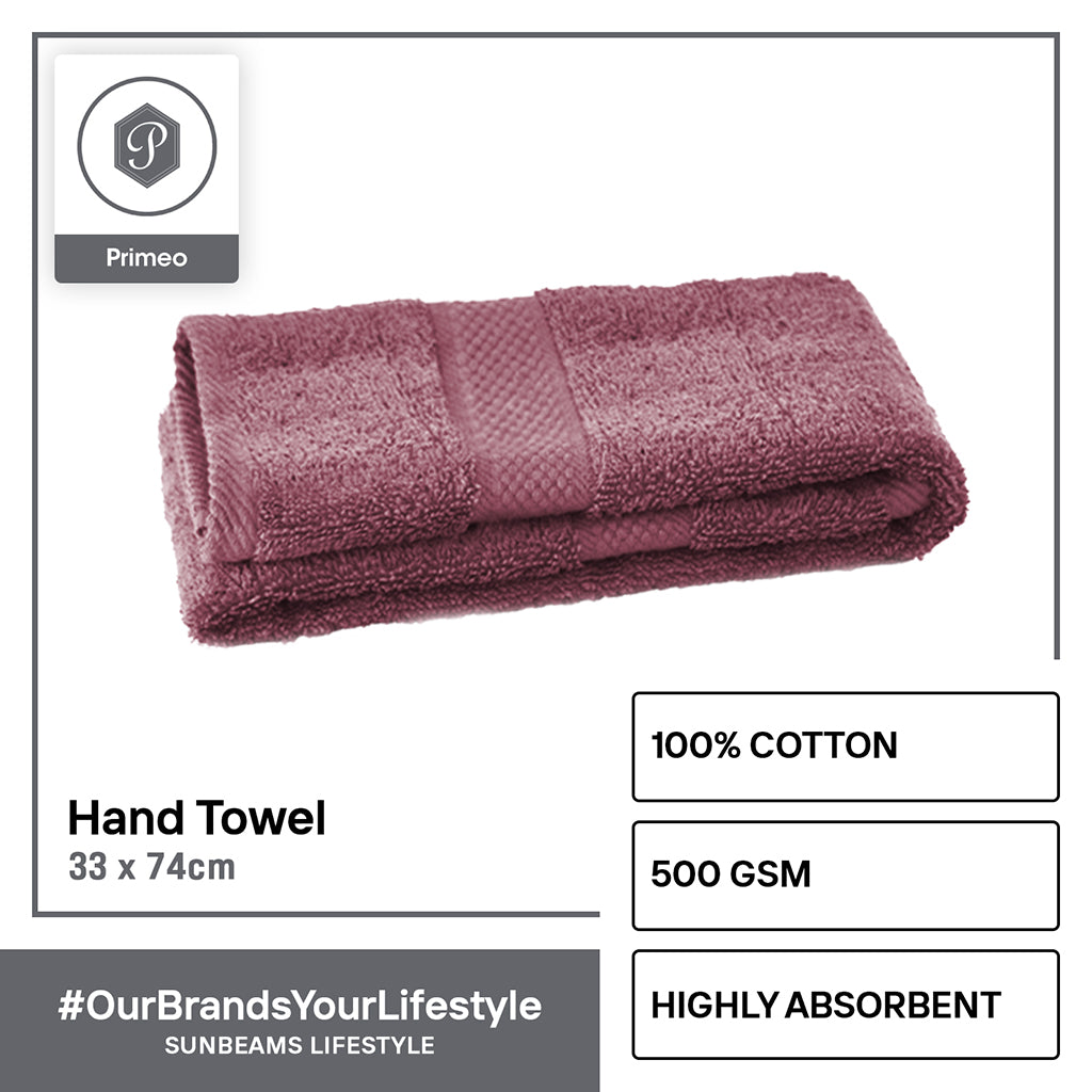 INFINITE by PRIMEO Hand Towel Ring Spun Carded 100% Cotton 500gsm 16x16" Buy One Get One Soft High Absorbent Amazing Gift Idea For Any Occasion!