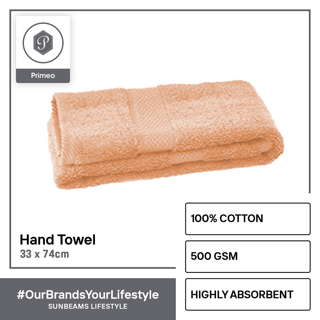 INFINITE by PRIMEO Hand Towel Ring Spun Carded 100% Cotton 500gsm 16x16" Buy One Get One Soft High Absorbent Amazing Gift Idea For Any Occasion!