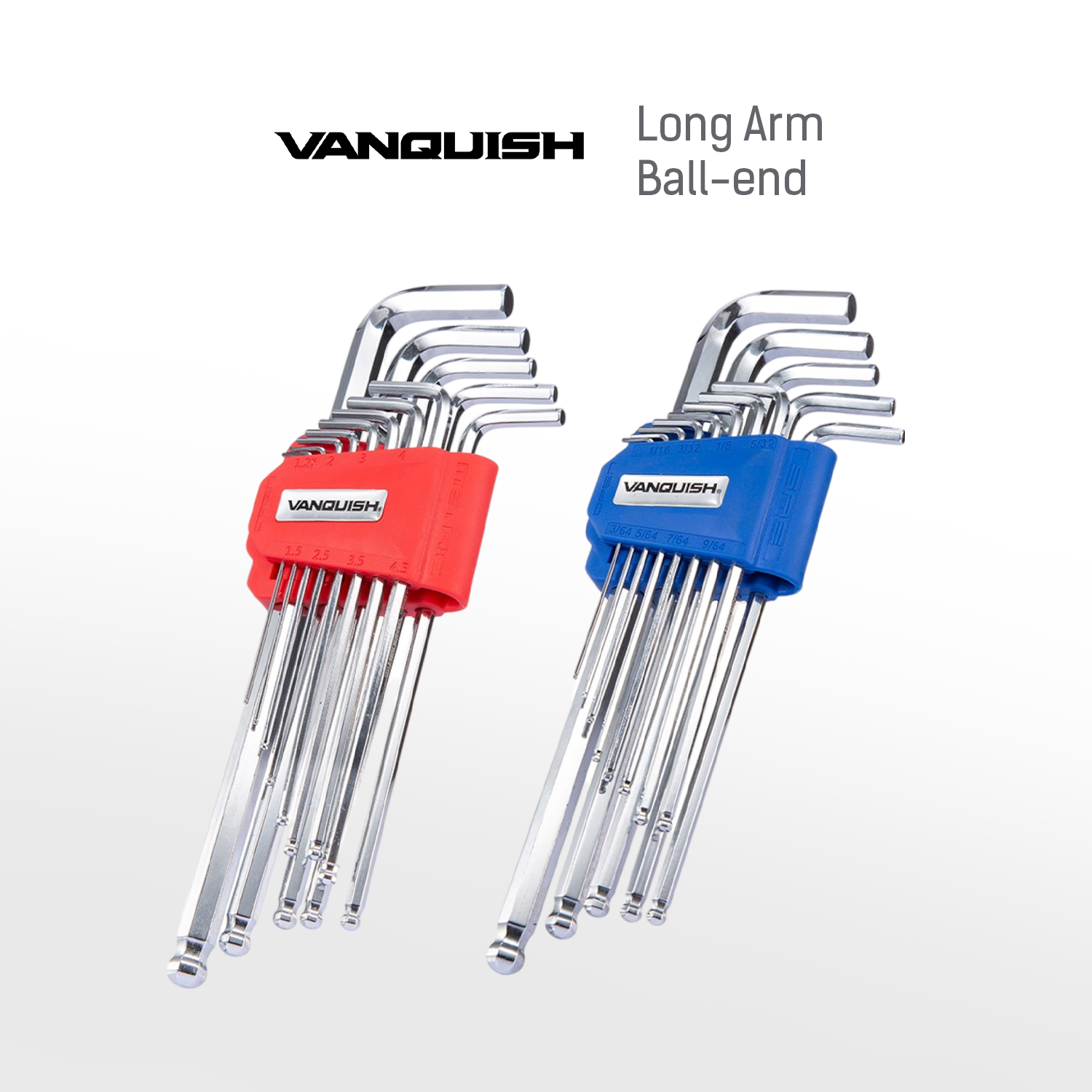 VANQUISH Premium | Heavy Duty | Professional Long Arm Hex Key Wrench Set of 26