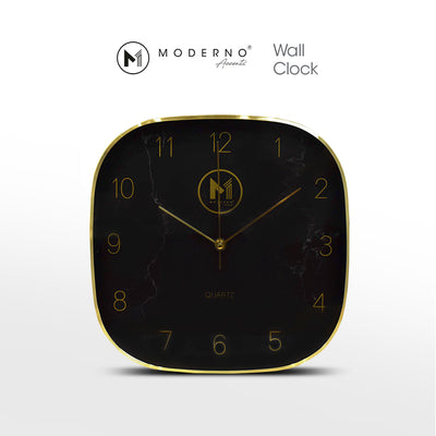 MODERNO Premium Wall Clock 11" Metallic Marble Finish Dial