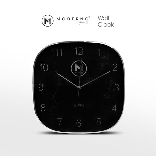 MODERNO Premium Wall Clock 11" Metallic Marble Finish Dial
