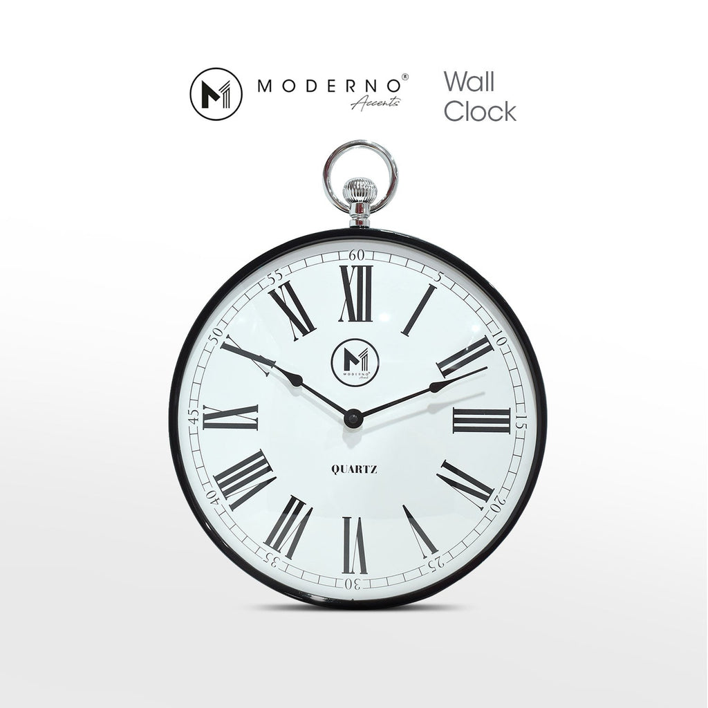 MODERNO Premium Wall Clock 12" with Gold Roman Numeral