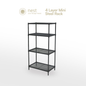 Nest Design Lab Premium Mini Steel Rack Black 4 Layer