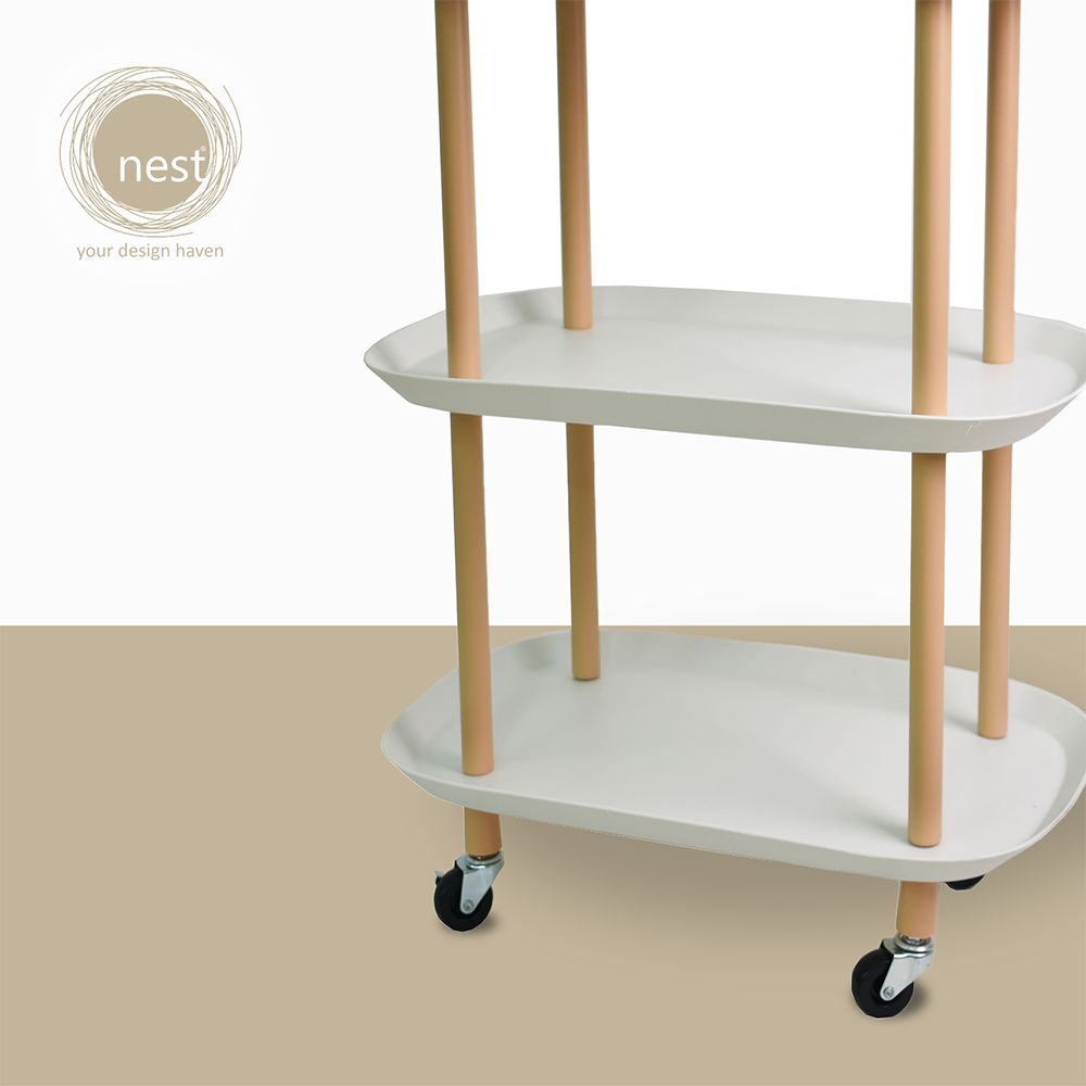 NEST DESIGN LAB 3 Tier Oval Trolley Cart Durable Amazing Gift Idea For Any Occasion!