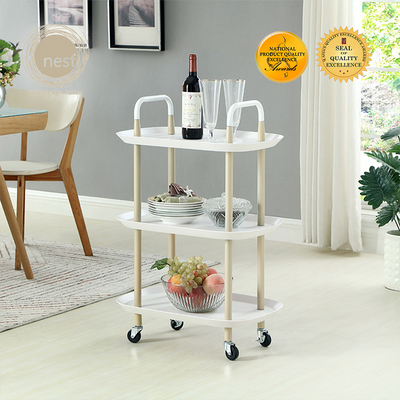 NEST DESIGN LAB 3 Tier Oval Trolley Cart Durable Amazing Gift Idea For Any Occasion!