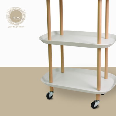 NEST DESIGN LAB 3 Tier Oval Trolley Cart Durable Amazing Gift Idea For Any Occasion!
