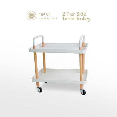 NEST DESIGN LAB 2 Tier Oval Trolley Cart