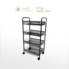 NEST DESIGN LAB 4 Multi-Tier Narrow Kitchen Storage Trolley Cart
