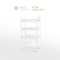 NEST DESIGN LAB 4 Multi-Tier Narrow Kitchen Storage Trolley Cart