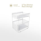 NEST DESIGN LAB Premium 2 Tier Kitchen Basket Storage