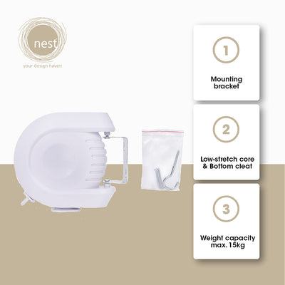 NEST DESIGN LAB Clothes Line Retractable 13 meters Premium | Heavy duty | Durable   Amazing Gift Idea For Any Occasion!