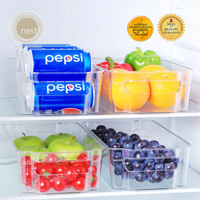 NEST DESIGN LAB Premium | Heavy duty | Durable Fridge bin Refrigerator Organizer 37.5x22x10cm Amazing Gift Idea For Any Occasion!