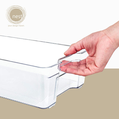 NEST DESIGN LAB Premium | Heavy duty | Durable Fridge bin Refrigerator Organizer 37.5x22x10cm Amazing Gift Idea For Any Occasion!