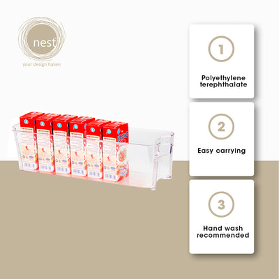 NEST DESIGN LAB Premium | Heavy duty | Durable Fridge bin Refrigerator Organizer 37.5x11x10cm Amazing Gift Idea For Any Occasion!