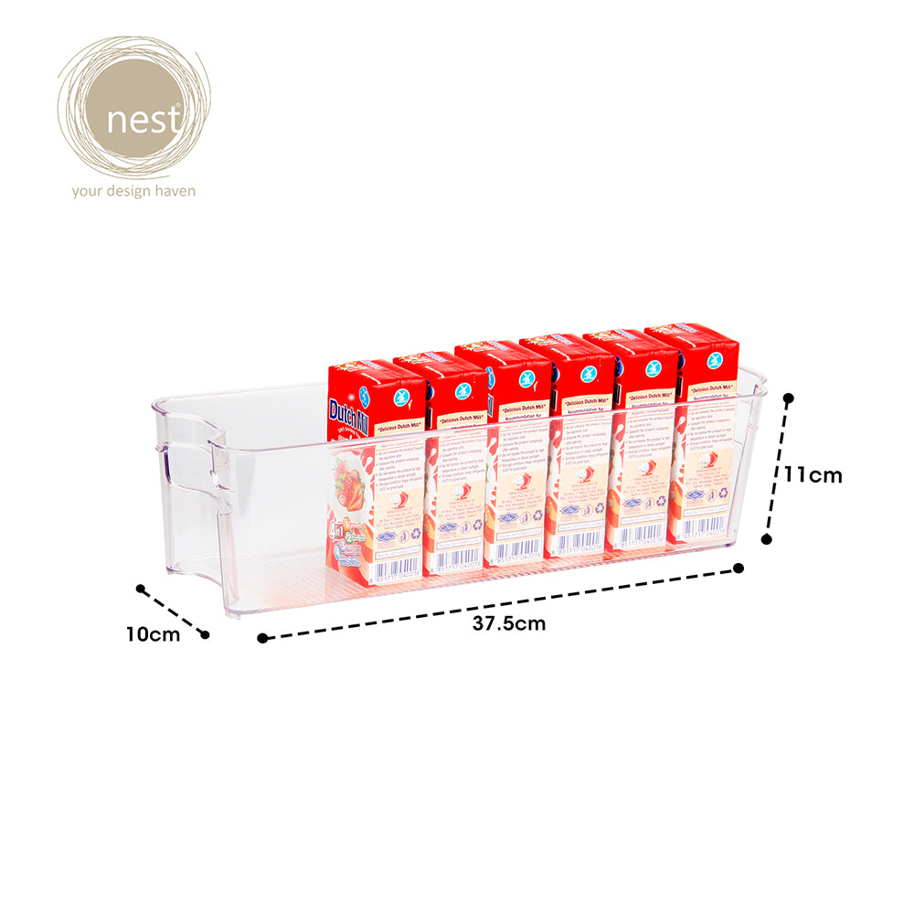 NEST DESIGN LAB Premium | Heavy duty | Durable Fridge bin Refrigerator Organizer 37.5x11x10cm Amazing Gift Idea For Any Occasion!