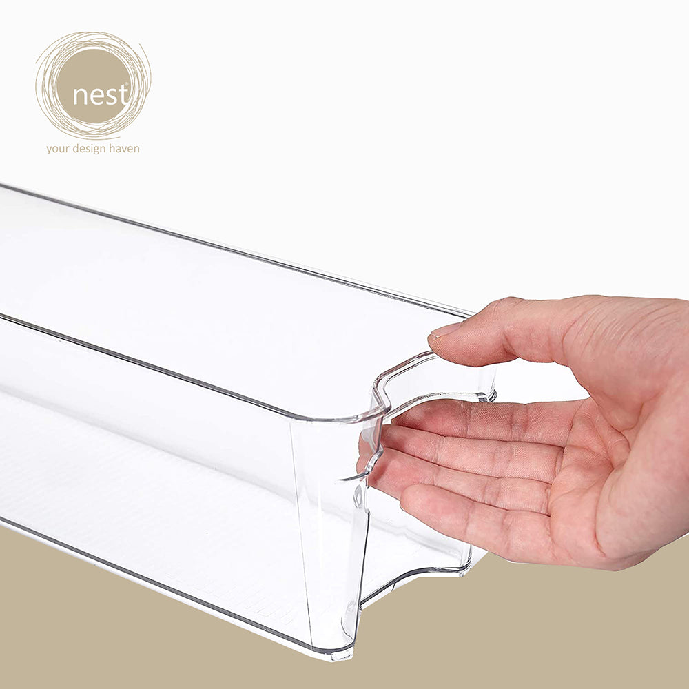 NEST DESIGN LAB Premium | Heavy duty | Durable Fridge bin Refrigerator Organizer 37.5x11x10cm Amazing Gift Idea For Any Occasion!