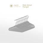 NEST DESIGN LAB Premium Velvet Hanger for Kids 28cm Set of 30