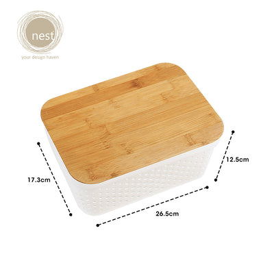 NEST DESIGN LAB Storage Container w/ Bamboo Lid Premium | Heavy duty | Durable | Amazing Gift Idea For Any Occasion!