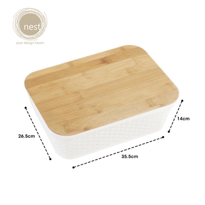 NEST DESIGN LAB Storage Container w/ Bamboo Lid Premium | Heavy duty | Durable | Amazing Gift Idea For Any Occasion!