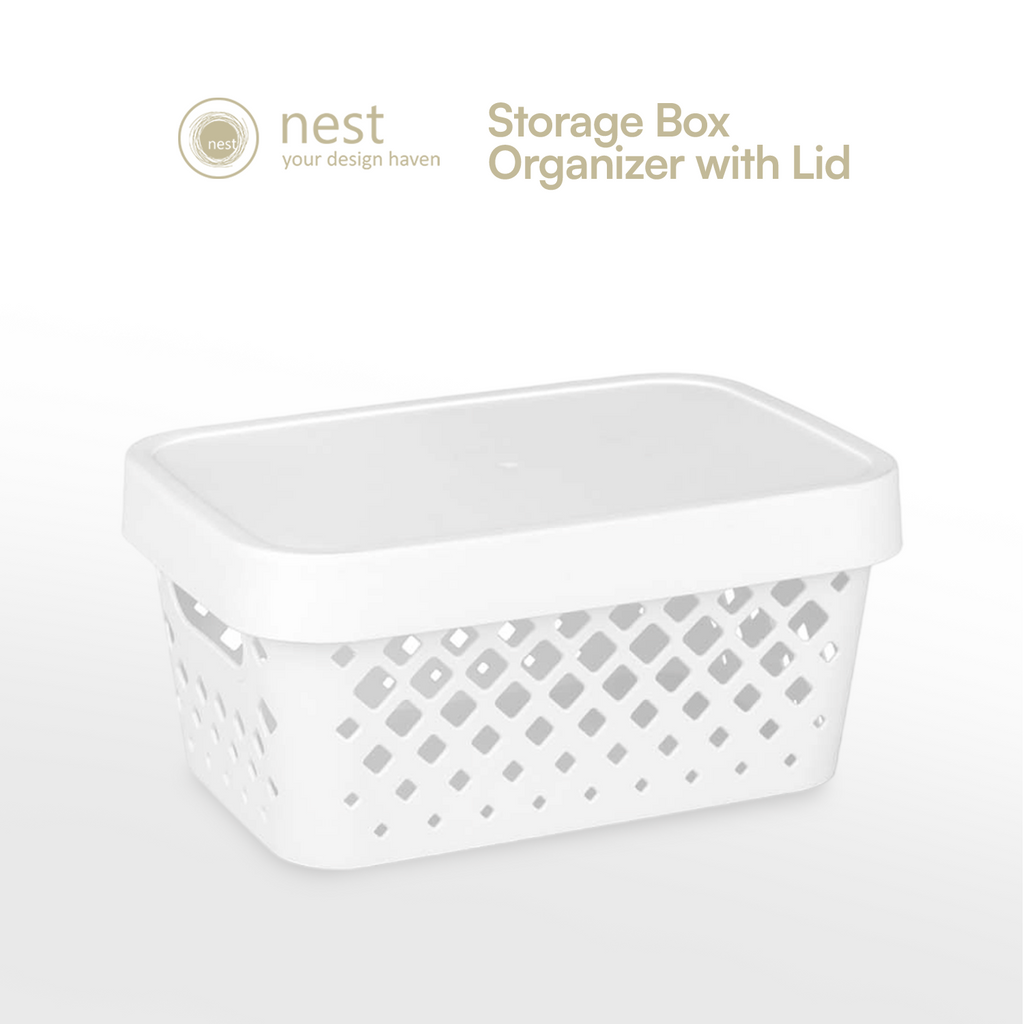 NEST DESIGN LAB Premium Storage Box Organizer with Lid 4.2L/10.5L/16.5L