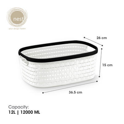 NEST DESIGN LAB Multi-Purpose Knit Rattan  Storage Basket Modern Italian Design Amazing Gift Idea For Any Occasion!