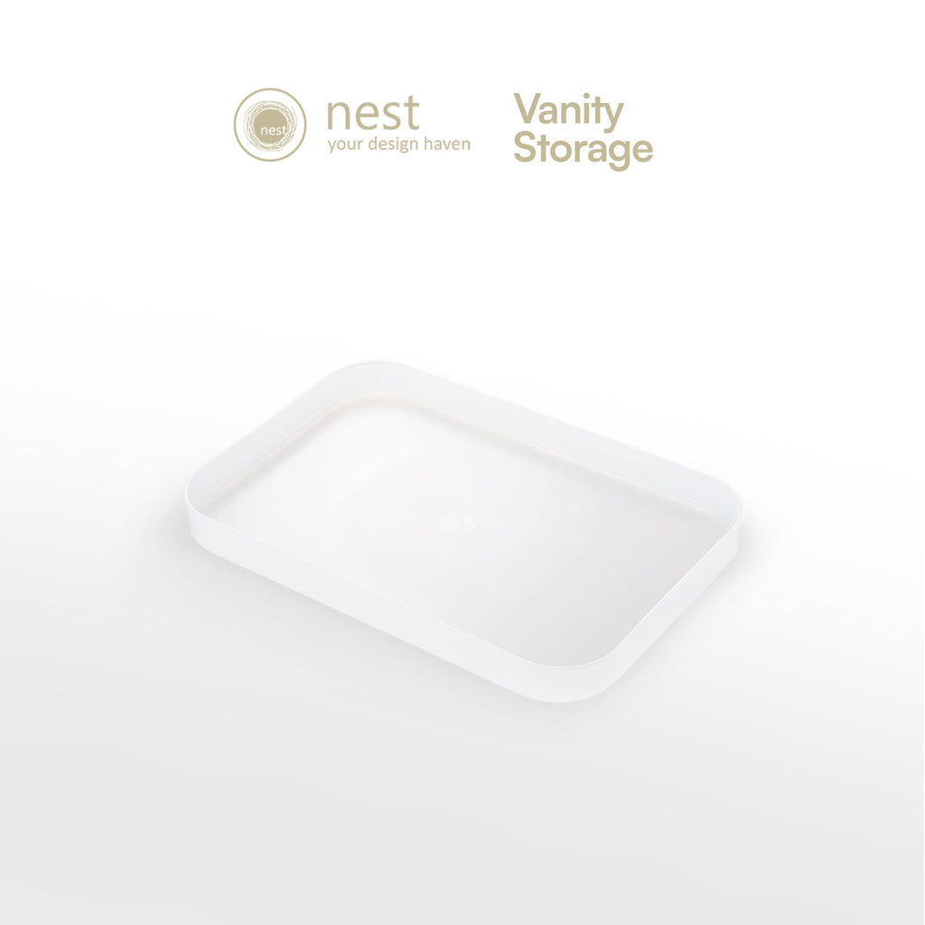 NEST DESIGN LAB Vanity Kit Storage Organizer Bin - White