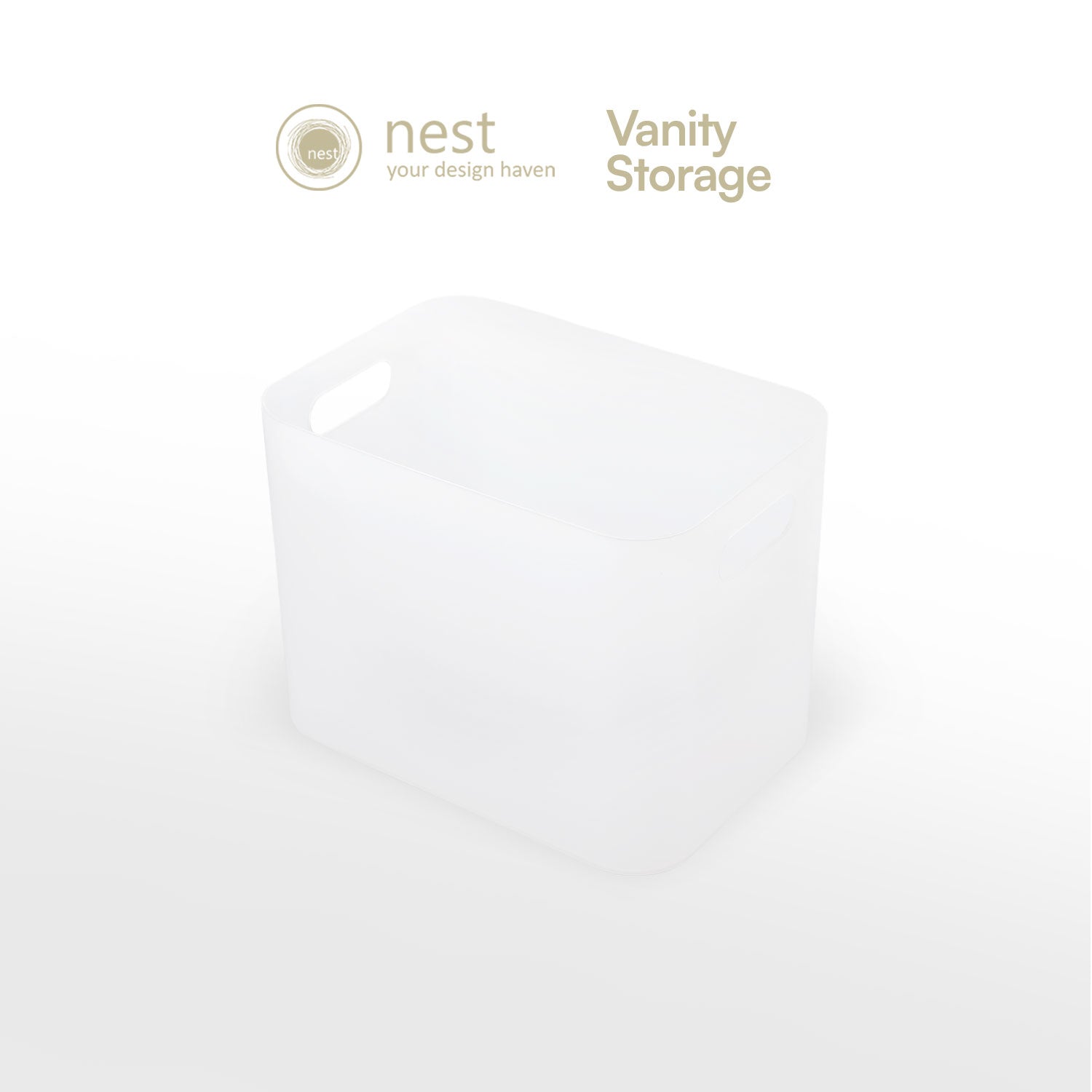 NEST DESIGN LAB Vanity Kit Storage Organizer Bin - White