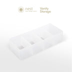 NEST DESIGN LAB Vanity Kit Storage Organizer Bin - White