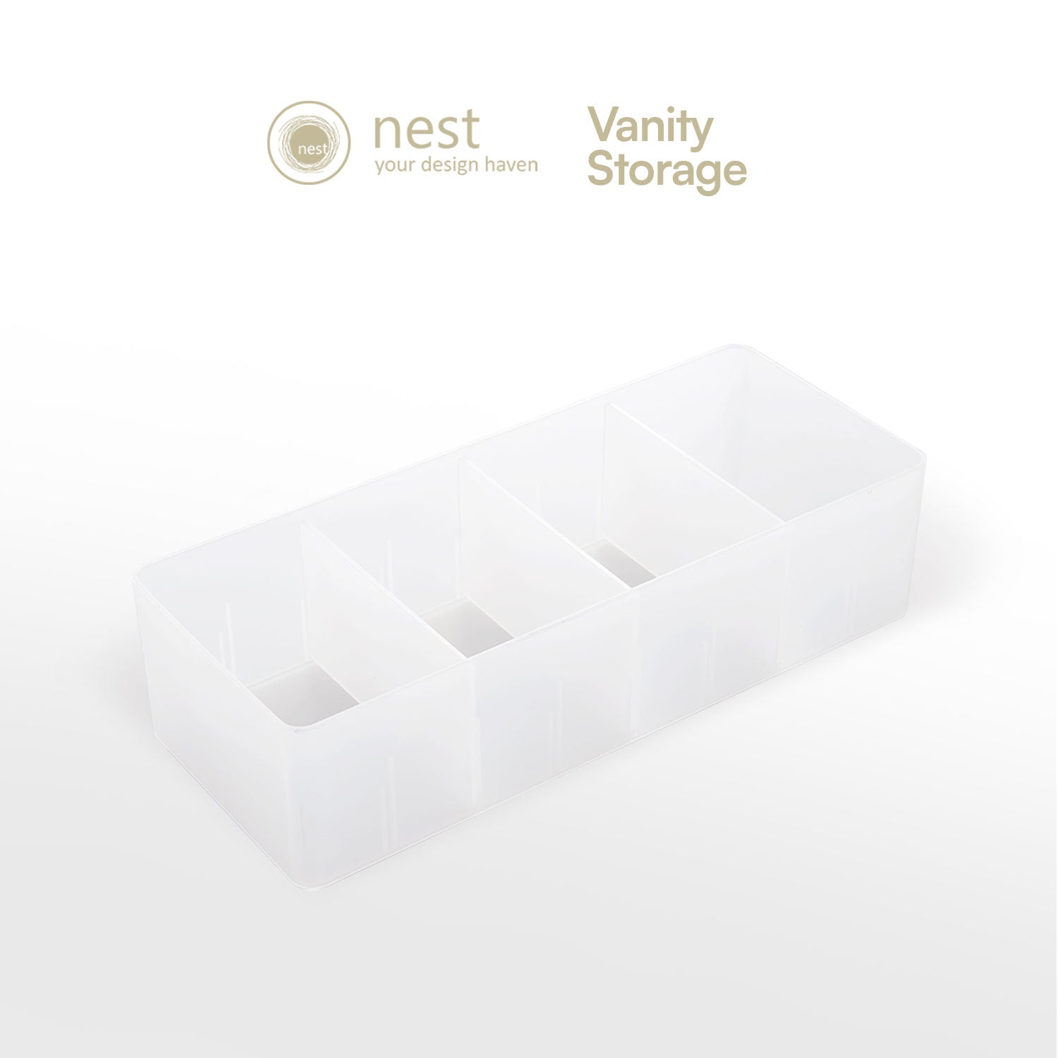 NEST DESIGN LAB Vanity Kit Storage Organizer Bin - White