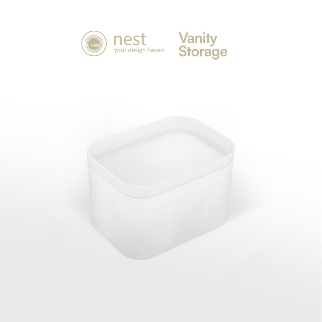 NEST DESIGN LAB Vanity Kit Storage Organizer Bin - White