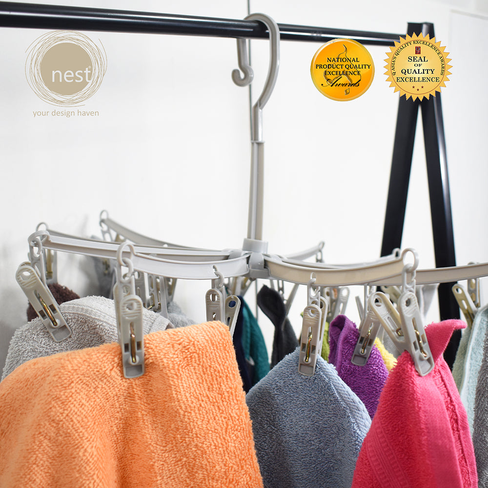 Nest Design Lab Premium Heavy duty Durable Clothes Line Retractable 13m