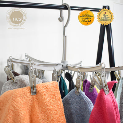 Nest Design Lab Premium Heavy duty Durable Clothes Line Retractable 13m
