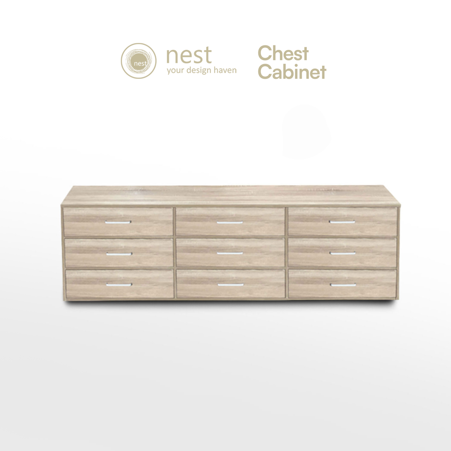 NEST DESIGN LAB Premium 3 Layer Drawer Chest TV Cabinet