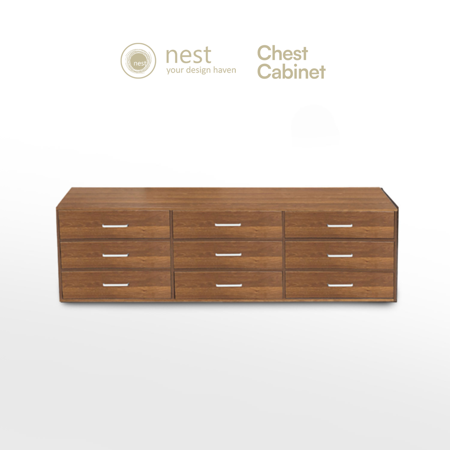 NEST DESIGN LAB Premium 3 Layer Drawer Chest TV Cabinet
