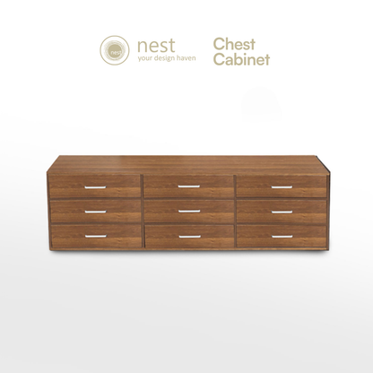 NEST DESIGN LAB Premium 3 Layer Drawer Chest TV Cabinet