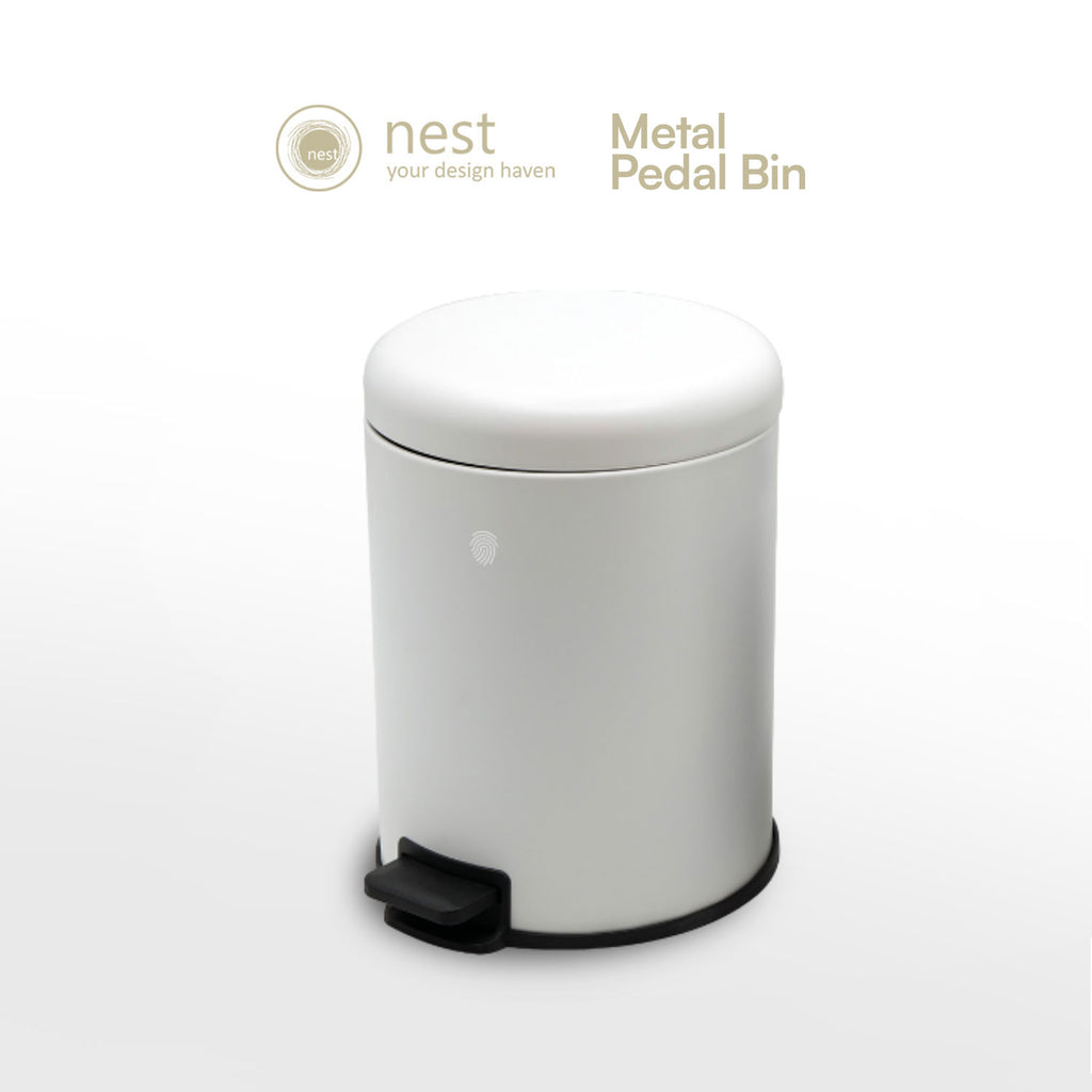 NEST DESIGN LAB Pedal Bin 5L - Premium Metal Soft Close Lid