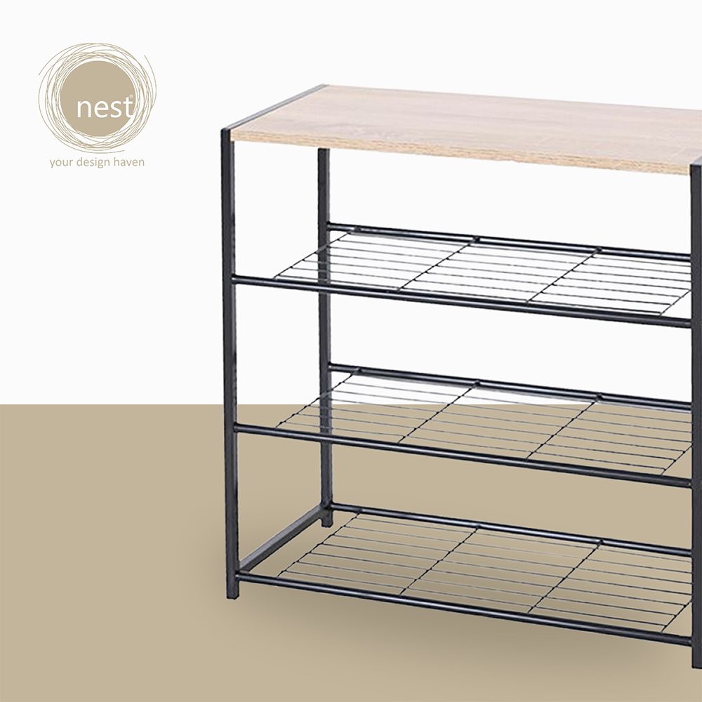 NEST DESIGN LAB 4L Storage Shoe Rack 63cm X 30cm X 63cm Condo Living Modern Italian Design Amazing Gift Idea For Any Occasion!