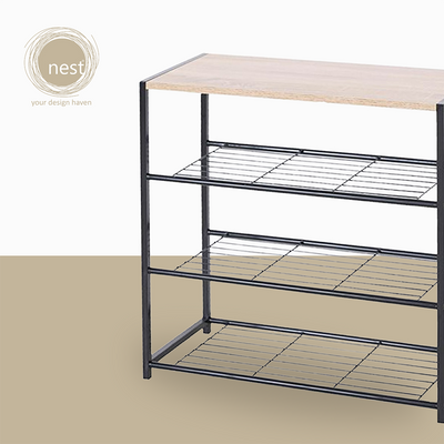 NEST DESIGN LAB 4L Storage Shoe Rack 63cm X 30cm X 63cm Condo Living Modern Italian Design Amazing Gift Idea For Any Occasion!