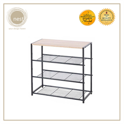 NEST DESIGN LAB 4L Storage Shoe Rack 63cm X 30cm X 63cm Condo Living Modern Italian Design Amazing Gift Idea For Any Occasion!