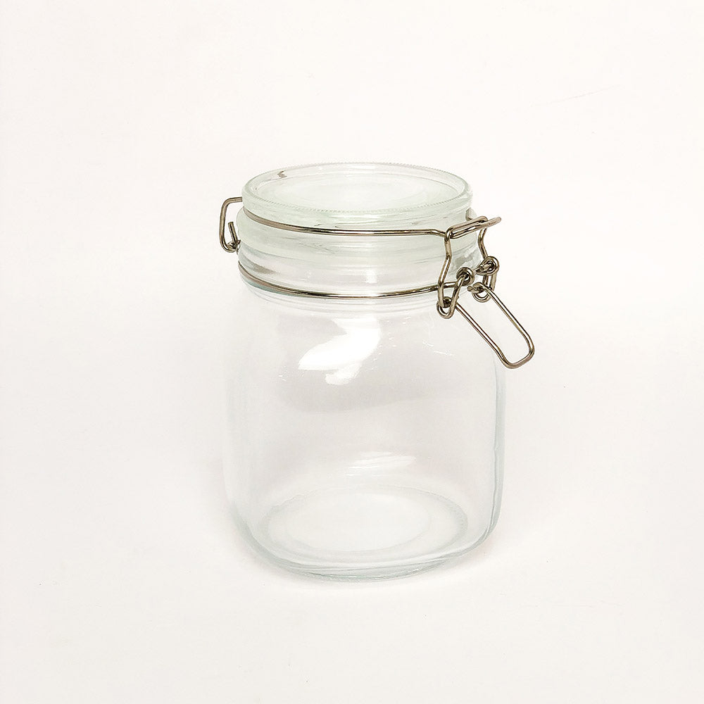 OSH Premium Glass Jar with Clip Lid 1000 mL