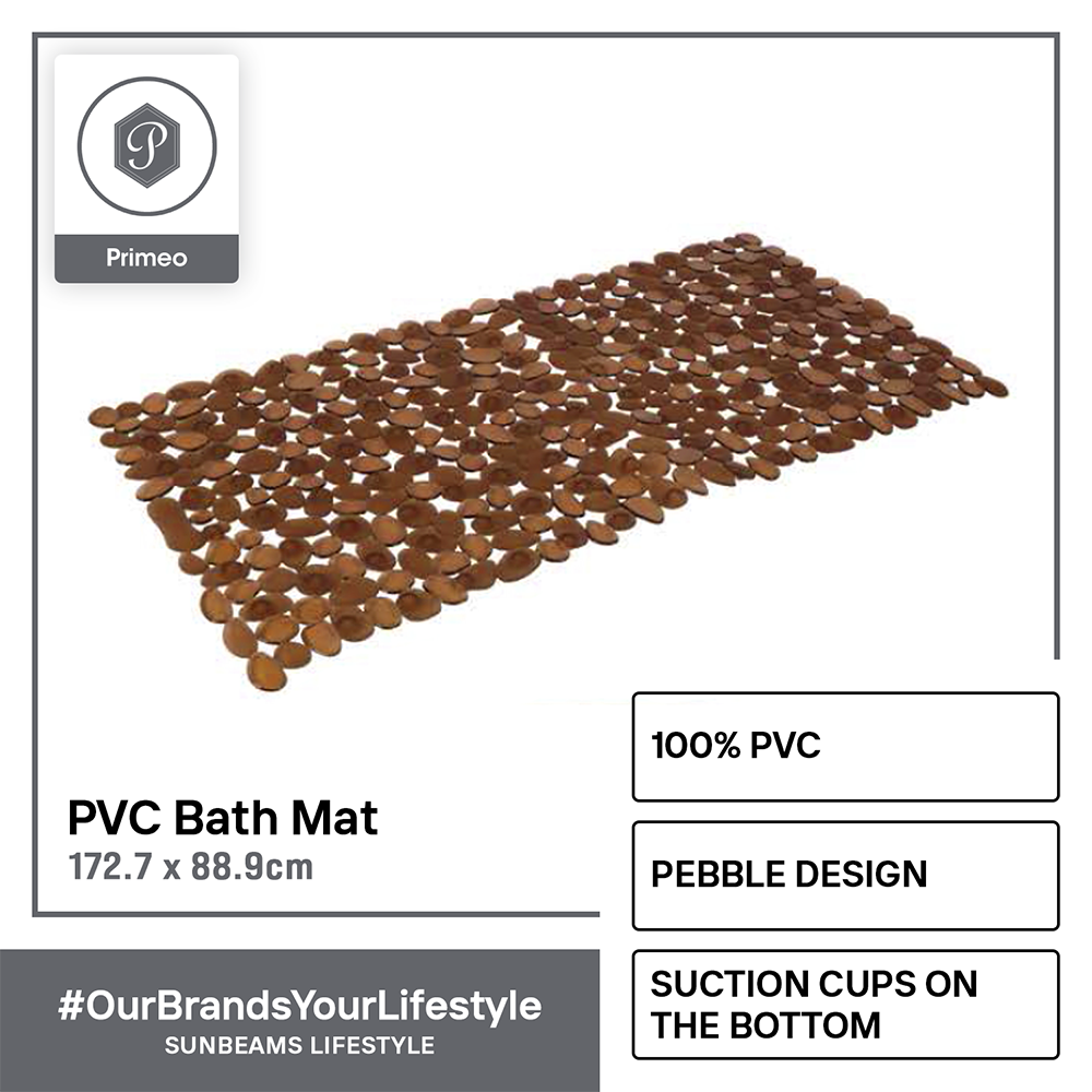 PRIMEO Premium PVC Bath Mat w/ Suction Multi-Purpose Mat 70x35cm Modern Italian Design Amazing Gift Idea For Any Occasion!