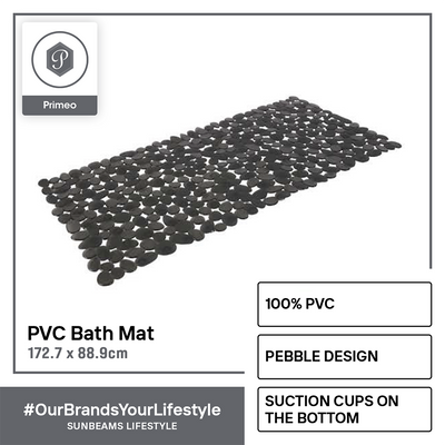 PRIMEO Premium PVC Bath Mat w/ Suction Multi-Purpose Mat 70x35cm Modern Italian Design Amazing Gift Idea For Any Occasion!