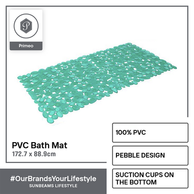PRIMEO Premium PVC Bath Mat w/ Suction Multi-Purpose Mat 70x35cm Modern Italian Design Amazing Gift Idea For Any Occasion!