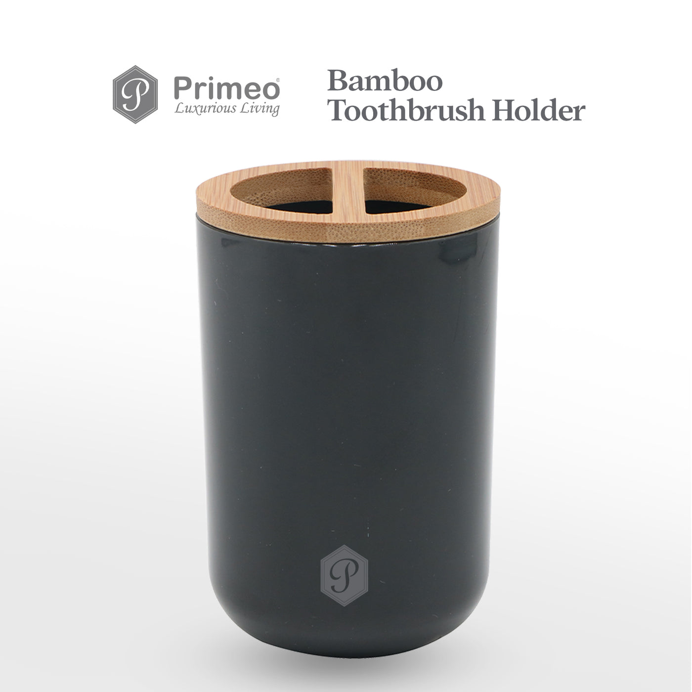 PRIMEO Premium Bamboo Tooth Brush Holder