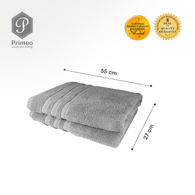 PRIMEO Premium 100% Cotton Bath Towel Set of 2